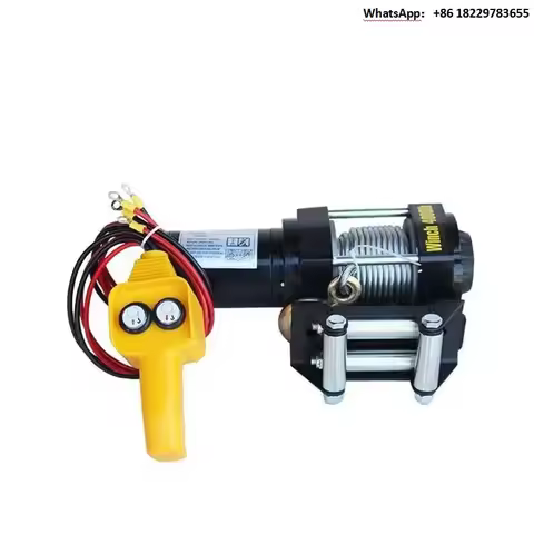 Electric Winch 12V Electric Hoist Car Winch 24V Winch Motor 1100W Horizontal Traction 3000 Lbs