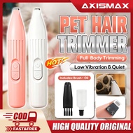 Cordless Electric Trimmer for Pet Grooming - Dog Paw Fur Clippers Kit Rechargeable for Small Cats, D
