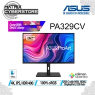 ASUS ProArt PA329CV Professional Monitor – 32-inch, IPS, 4K UHD (3840 x 2160), USB-C, C-clamp, Ergonomic Stand