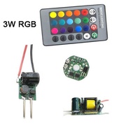 1set 3w 10w 15w Rgb Rgbw Led Light Bulb Lamp Part Dimmable Ir Controller Pcb  Remote  Ac110v~220v / Dc12v Led Driver Diy