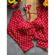 LONG SLEEVES AJRAKH COTTON BLOUSE