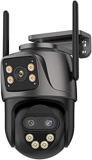 6K 9MP HD IP Camera Outdoor Three-Lens External WiFi Camera 4K 8MP Dual Screen Security PTZ Cam Auto