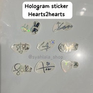 HOLOGRAM STICKER TTD HEARTS2HEARTS H2H HOLOGRAM SIGNATURE STICKER HEARTS2HEARTS holo sticker kpop si