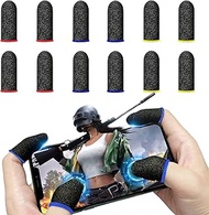 MERTTURM Anti Sweat Gaming Finger Sleeves, Premium Super-thin Breathable Silver Fiber Thumb Finger Gloves, High Touch Sensitivity for Phone Shooting Game PUBG, COD, FORTNITE, LEGENDS[12PACK]…