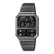 CASIO VINTAGE A100WEGG-1A Classic Retro Simple Fashion Watch Black Grey