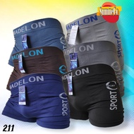 SM211Madelon Cd Celana Dalam Boxer Pria Dewasa Seamlees Ukuran M L XL