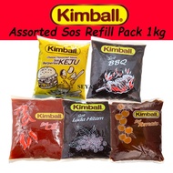 Kimball Sos Cili | Keju | Cheese | Lada Hitam | Tomato | BBQ | Tiram Sauce Refill Pack 1kg For Cooking