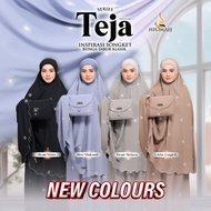 TELEKUNG TEJA by TELEKUNG HIQMAH Cotton Micro Sulam Corak Songket Bunga Tabur with Kotak Hadiah + Be