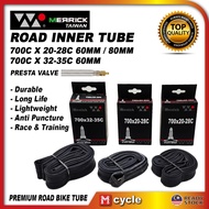 MERRICK Taiwan Bicycle Road Bike 700c Gravel Inner Tube 25c 28c 32c 35c 60mm 80mm Presta FV Valve Tu