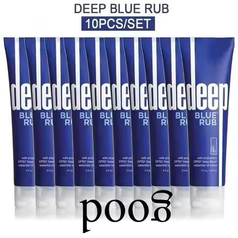 10pcs Deep Blue Rub with Proprietary Essential Oil Blend 120ML Cream Makeup Tool