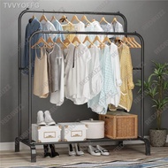 [readystock]✐MysteryHero Single Double Pole Cloth Rack Laundry Rack Clothes Hanger Cloth Rack Hanging Rak Baju Almari Pe