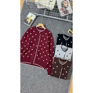 Polka dot knit cardigan / B5673