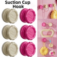 Suction Cup Door Handle Reuse Dopamine Color Suction Cup Hook  Bathroom Kitchen Cabinet Door