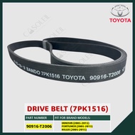 DRIVEBELT 7PK1516 (90916-T2006) for INNOVA, FORTUNER, HILUX (2005-2015) - PART