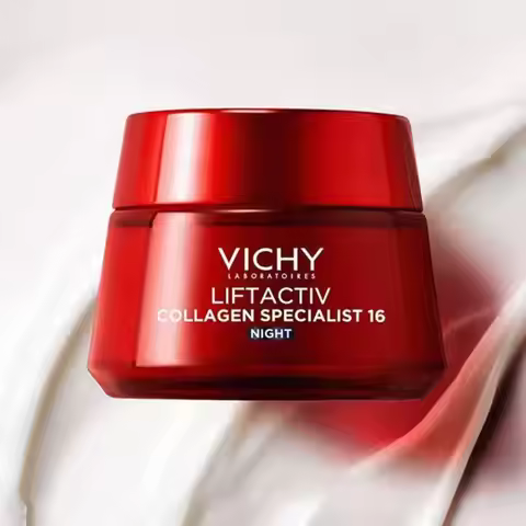 Vichy Collagen Night Cream Vitamin B3 Niacinamide Skin Tone Fade Dark Spots and Improve Uneven Skin