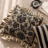 INS French Ruffle Cushion Cover 45x45cm | Plush Pillow Case Sofa Cushion Cover Pillow Cover Decorati