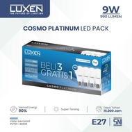 PUTIH Led Bulb Lamp 9W 9 W 9Watt 9 Watt LED Pack White 6500K LUXEN
