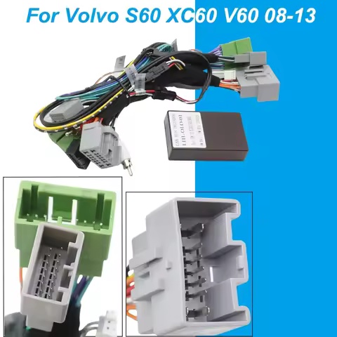 Car Audio Wiring Harness with Canbus Box For Volvo S60 XC60 V60 2008-2013 Stereo 16 Pin CD/DVD Andro
