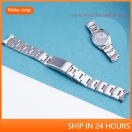 For 19mm SEIKO 5 SNXS79 75 77 73 80 81 SNFF05 SNXG47 J1/K1 Watch Band Strap Silver Hollow Curved End Oyster Style Bracelet