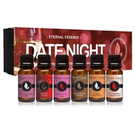 Date Night - Gift Set of 6 Premium Fragrance Oils - PS I Love You, Amber Romance, Secret Crush, Choc