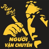 Tem dán kính ô tô NGƯỜI VẬN CHUYỂN hình dán boss ông tây hút thuốc cao bồi dán kính xe tải xe 4 chỗ 