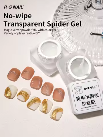 RSNAIL 5g Wire Drawing Gel Nail Polish Transparent Semi-solid Spider Wire Gel Nail Art Design UV Pai