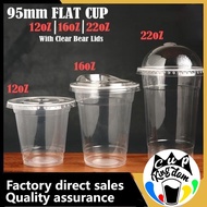 CK2【50pcs】Plastic Cups With Lid With Cover 12oz, 16oz, 22oz Cup With Lid 95mm For Milktea