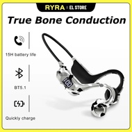 【Quality】 Ryra Bone Conduction Bluetooth Headphone V5.3 Ear-Hook Bone Conduction Wireless Outdoor Sports Stereo Earphones Support Tf