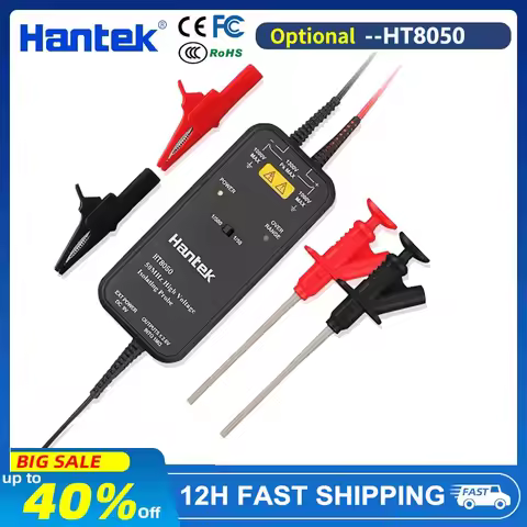 Hantek 100MHZ Oscilloscope HT8050/HT8100 High Voltage Differential Probe Isolation Probe LED Indicat