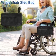 Wheelchair Side Bag with Reflective Strap Large Capacity Wheelchairs Storage Organizer Bag Waterproof Walker Bag for Most Wheelchairs SHOPTKC5394