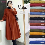 Vista Long Tunic By Alila Tunik Linen Panjang LD 110 Tunik Polos Wanita Busui