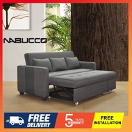Nabucco MS18 Adjustable Sofa Bed[Free 3 Pcs Long Pillow][Can Choose Casa Leather or Water Resistance Fabric][Delivery in West Malaysia Only]