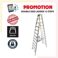 12 Step Double Ladder Aluminium Double Sided Ladder / Tangga 12 Step