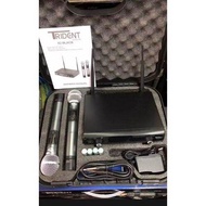 Original Trident UHF Dual Wireless Microphone X2 Black