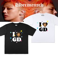 G-DRAGON T-shirt I Love GD Ubermensch G-DRAGON 2025 World Tour T-shirt 100%Cotton Short Sleeve for W