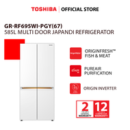 Toshiba GR-RF695WI-PGY(67) 585L Multi Door Japandi Refrigerator