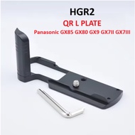 HGR2 Vertical Quick Release L Plate Bracket hand Grip for Panasonic Lumix GX85 GX80 GX9 GX7II GX7III