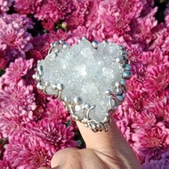 魚眼石原礦手工銀戒純銀戒指~**璀璨**~ Apophyllite Silver Ring