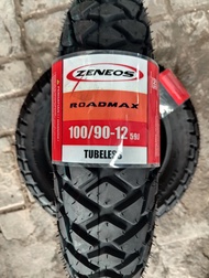 Zeneos ROADMAX 100 90 12 Ban luar motor Tubeless Dual Purpose Semi Trail scoopy ring 12