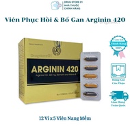 Bổ gan tăng cường bảo vệ và phục hồi chức năng gan - Arginin 420 (Hộp 60 Viên)