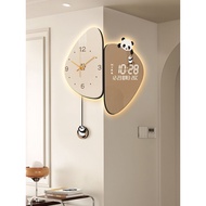 Panda Corner Wall Clock Living Room Corner Double-Sided Electronic Clock 2025 New Style Corner Clock