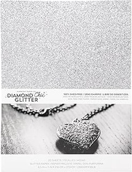 Glitter Cardstock 8.5 x 11 - Shed-Free Sparkly Craft Paper for Scrapbooks, Card Making, DIY Art Proj