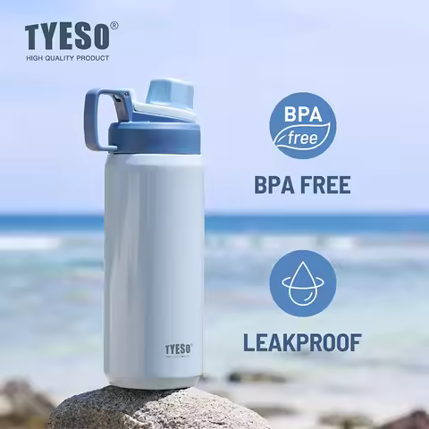 Tyeso Stainless Steel Vacuum Flask Thermos Bottle Travel Cup Outdoor Sports Insulated Leak-Proof Fit