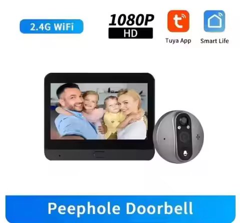 ED-300PA 2.4G Wifi Peephole Video Doorbell HD1080P Image Tuya Smart Visual Cat Eye Remote Monitoring