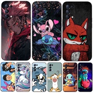 Case For OPPO RENO 5 PRO 5G Case Back Phone Cover Protective Soft Silicone Black Tpu Funny fox cute unicorn