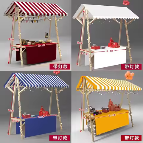 Market stall wooden activity scaffolding shopping mall truck snack float folding night market stall 