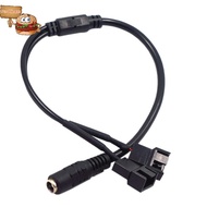 sun DC 5521 to 4Pin PWM 4 Pin 2 Way Computer PC Router Fan Power Adapter Cable 12V shine