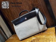Hermes Black/Ecru Herbag 39 閒置 黑白 熊貓 銀扣