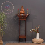 Altar Incense Burner Table Household Economical Buddhist Hall Table Rural Modern New Chinese Style Altar Cabinet Solid Wood Worship Tribute Table O1PN