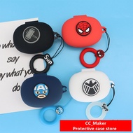 For Anker Soundcore Space A40 Protective Case Cartoon Finger Ring Lanyard Soundcore Space A40 Silico